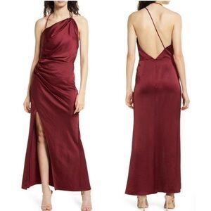 Keepsake the Label Maroon One Shoulder Strappy Gown 🆕